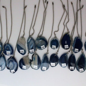 Blue Sliced Agate Fan Pull, Stone Light Pull, Ceiling Fan Pull, Agate, Light Pull Chain, Blue Agate, Blue 150-170