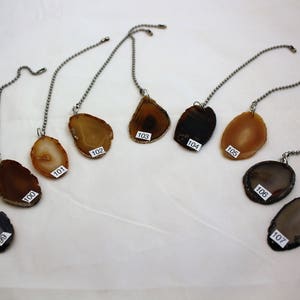 Natural Agate Fan Pull, Stone Light Pull, Ceiling Fan Pull, Agate, Light Pull Chain, Natural Agate 99-115