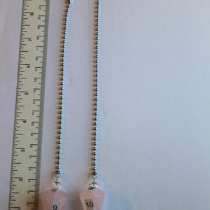 Rose Quartz Crystal, Polished Stone, Crystal Fan Pulls, Rose Quartz, Fan Pull, Quartz Fan Pull, Stone Fan Pull, Rock Fan, Group C 1-10 image 9