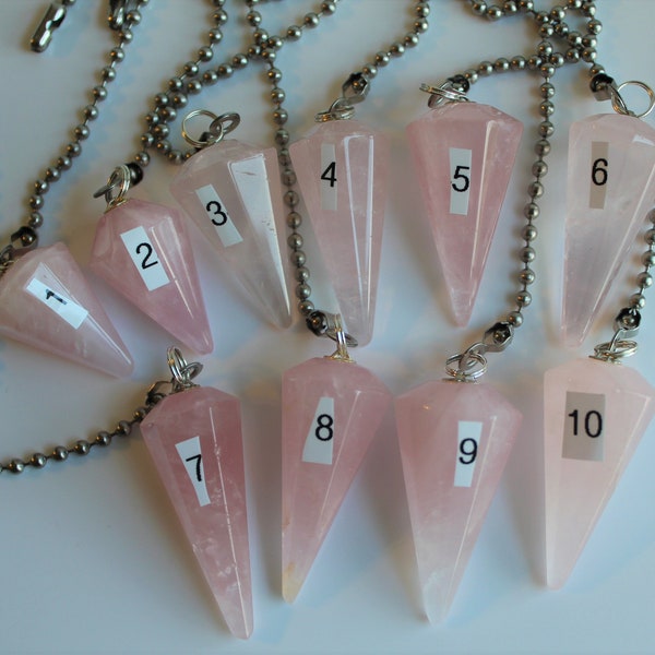 Rose Quartz Crystal, Polished Stone, Crystal Fan Pulls, Rose Quartz, Fan Pull, Quartz Fan Pull, Stone Fan Pull, Rock Fan, Group C 1-10