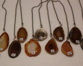 Natural Agate Fan Pull, Stone Light Pull, Ceiling Fan Pull, Agate, Light Pull Chain, Natural Agate 50-61