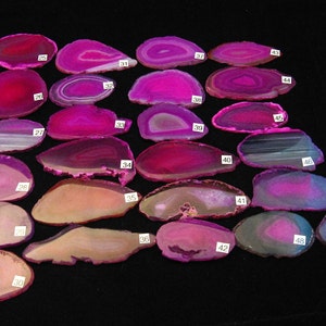 Sliced Pink Agate Drawer Pulls, Sliced Agate, Agate Pulls, Dresser Pulls, Pink Agate Knobs,  Agate Pulls, Knobs, Pink 25-49
