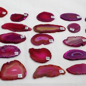 Sliced Pink Agate Drawer Pulls, Sliced Agate, Agate Pulls, Dresser Pulls, Pink Agate Knobs,  Agate Pulls, Knobs, Pink 87-111