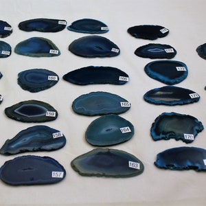 Turquoise Agate Drawer Pulls, Sliced Agate, Agate Pulls, Dresser Pulls, Blue Agate Knobs,  Agate Pulls, Knobs Turquoise 151-178