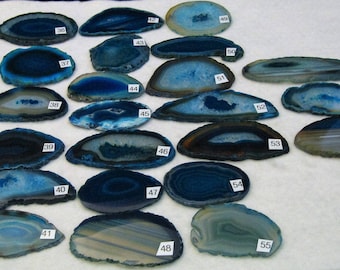Sliced Turquoise Agate Drawer Pulls, Sliced Agate, Agate Pulls, Dresser Pulls, Blue Agate Knobs,  Agate Pulls, Knobs Turquoise 36-58