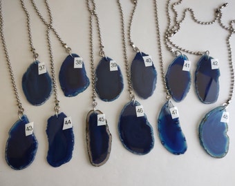 Blue Agate Fan Pull, Stone Light Pull, Ceiling Fan Pull, Agate, Light Pull Chain, Blue Agate GroupB 37-48