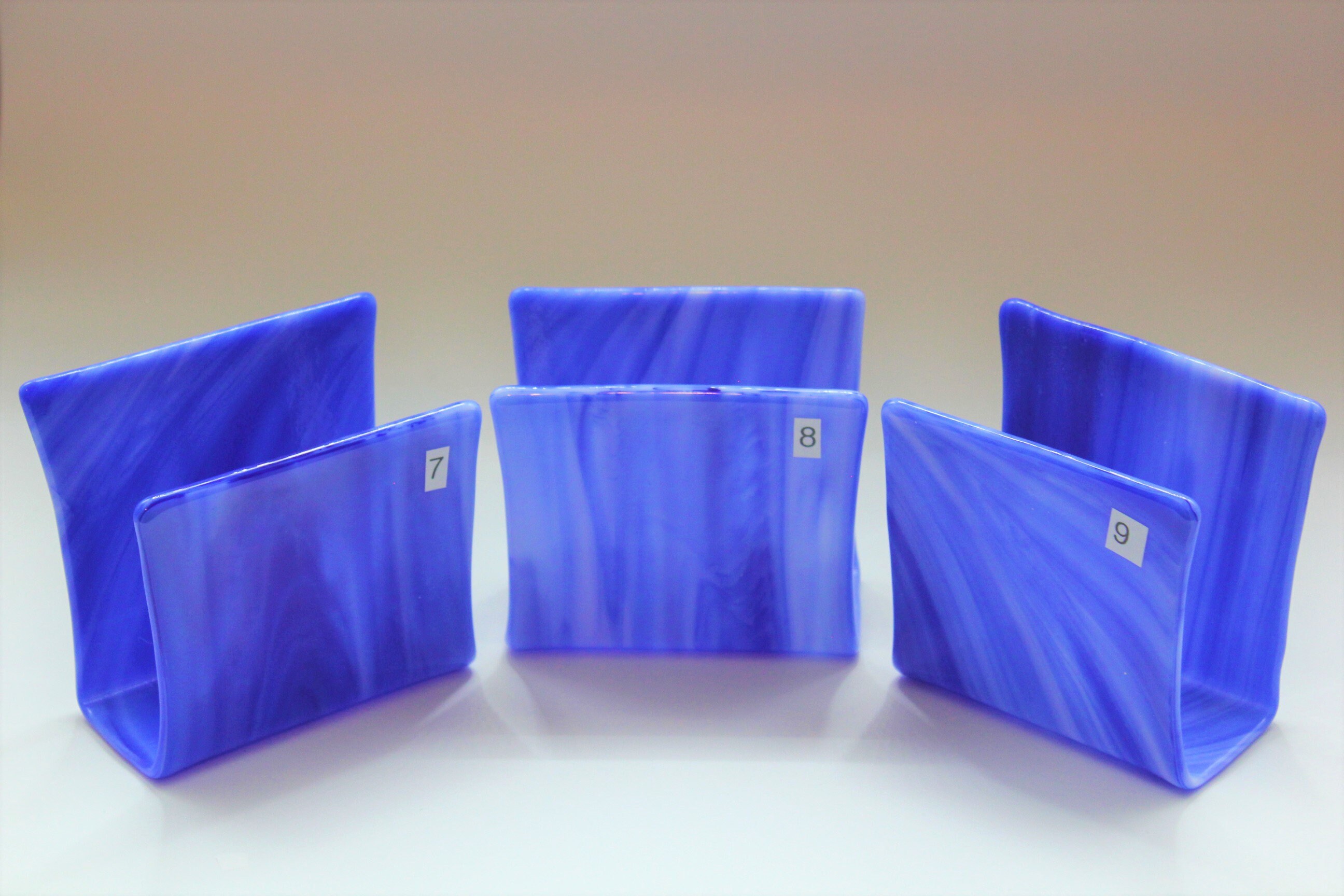 Blue and White Swirl Fused Glass Napkin Holder Kitchen Sponge Etsy