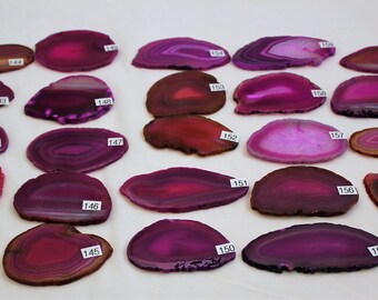 Sliced Pink Agate Drawer Pulls, Sliced Agate, Agate Pulls, Dresser Pulls, Pink Agate Knobs,  Agate Pulls, Knobs, Pink 140-163