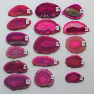 Sliced Pink Agate Drawer Pulls, Sliced Agate, Agate Pulls, Dresser Pulls, Pink Agate Knobs,  Agate Pulls, Knobs, Pink 17-32