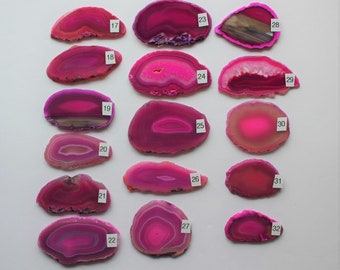 Sliced Pink Agate Drawer Pulls, Sliced Agate, Agate Pulls, Dresser Pulls, Pink Agate Knobs,  Agate Pulls, Knobs, Pink 17-32