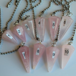 Rose Quartz Crystal, Polished Stone, Crystal Fan Pulls, Rose Quartz, Fan Pull, Quartz Fan Pull, Stone Fan Pull, Rock Fan, Group C 1-10 image 10