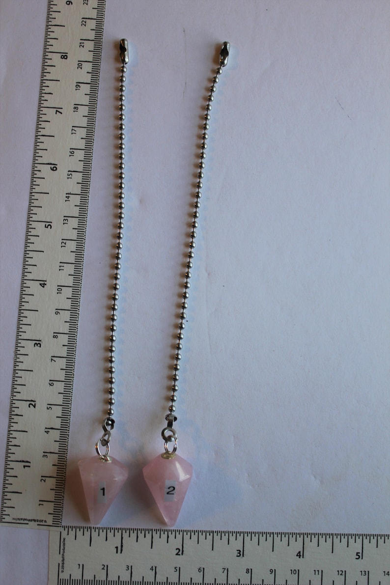 Rose Quartz Crystal, Polished Stone, Crystal Fan Pulls, Rose Quartz, Fan Pull, Quartz Fan Pull, Stone Fan Pull, Rock Fan, Group C 1-10 image 4