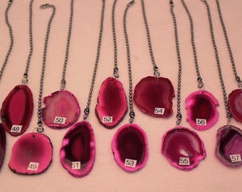 Pink Agate Fan Pull, Stone Light Pull, Ceiling Fan Pull, Agate, Light Pull Chain, Pink Agate, Pink 47-58