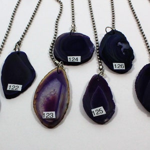 Purple Sliced Agate Fan Pull, Purple Agate Fan Pull, Stone Light Pull, Ceiling Fan Pull, Agate, Light Pull Chain,  Agate, Purple 119-130