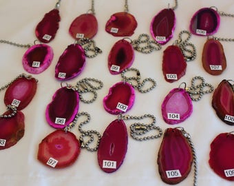 Pink Agate Fan Pull, Stone Light Pull, Ceiling Fan Pull, Agate, Light Pull Chain, Pink Agate 90-109