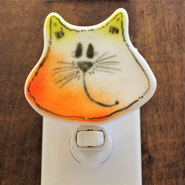 Cute Cat Night Light, Cat Nightlight, Feline Night Light, Cat Lovers Gift, Gift for Teacher, Kids Room,