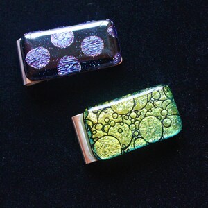 Clip de dinero, Clip de dinero de vidrio fundido, Vidrio dicroico, Regalo para hombres, Regalo para el abuelo, Papá, Regalo de los novios