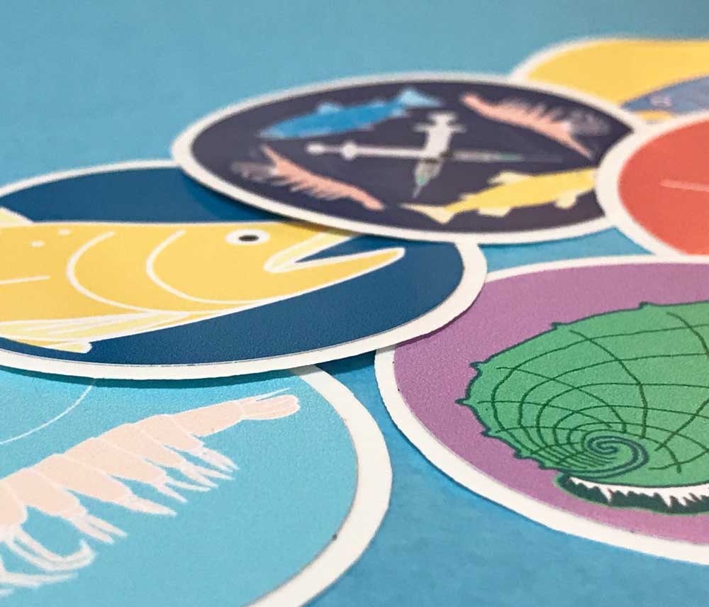 Science Fish Sticker Marine Biology Sea Life Aquaculture Sticker Set Fish Disease ...