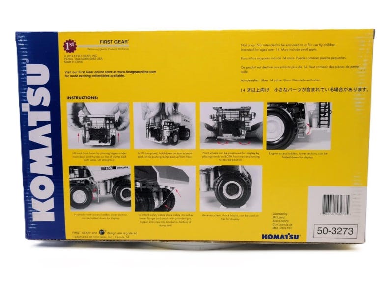 1/50 Komatsu 830E-AC Dump Truck Diecast Model by First Gear image 3