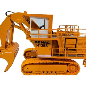 1/50 Demag H135S Mining Front Shovel - Yellow - Conrad Diecast Model #2772