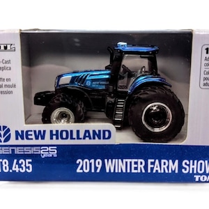 1 64 New Holland T8 435 Power Blue Paint Scheme  2019 Winter Farm Show Chaser