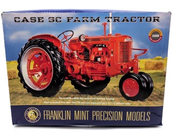 Tractor SC Case 1/12 con frente estrecho Modelo de precisión Franklin Mint