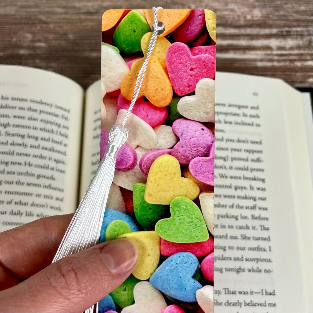 Candy Heart Bookmark – Sweet Gift for Readers and Book Lovers - Etsy
