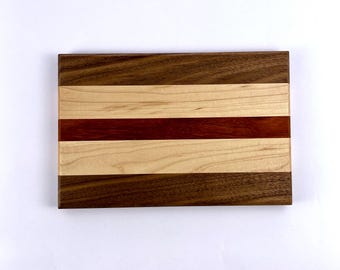 Wedding Gift Cutting Board, Gift for Couple, Three Tone Wood Cutting Board, Bridal Shower Gift, Kitchen Gift