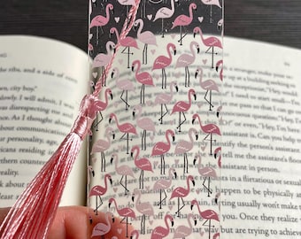 Pink Flamingo Bookmark for Book Lovers Makes a Cute Teacher Gift or Stocking Stuffer for Flamingo Lovers and Readers