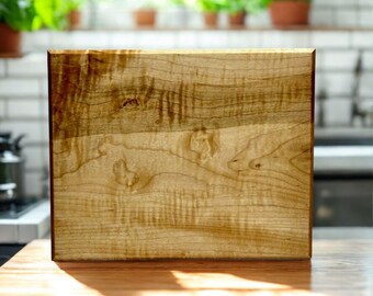 Anniversary Gift Cutting Board, Non Toxic Wood Cutting Board, One Piece Cutting Board, Gift for Him or Her