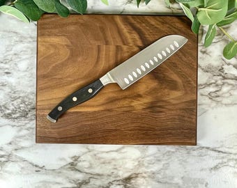 Solid Wood Cutting Board, Walnut Cherry or Maple, Large Kitchen Board, Handmade Chopping Block, Wood Prep and Serving Board
