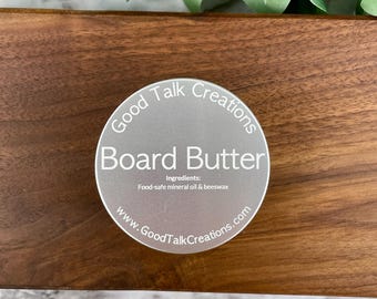 Board Butter Wood Conditioner | Food-Safe Mineral Oil & Beeswax Finish | Cutting Board Balm | Kitchen Wood Care