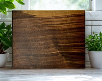 One Piece Wood Cutting Board, Non Toxic Cutting Board, Solid Walnut Maple Cherry, Reversible Kitchen Board