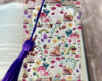 Enchanted Forest Bookmark – Whimsical Mushrooms & Fairy Garden Gift
