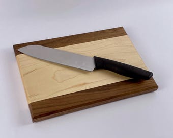 Anniversary Gift Cutting Board, Gift for Him or Her, Walnut Maple Wood Cutting Board, Kitchen Gift