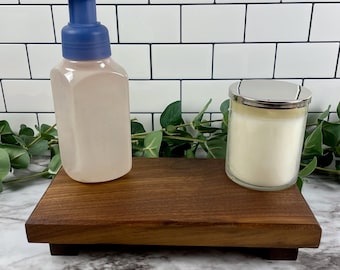 Wood Riser Stand – Walnut, Maple, or Cherry | Sink Organizer, Candle Tray, Plant Stand, Centerpiece Riser, Rustic Home Decor