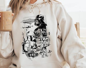 Darth Vader Sweatshirt, Disney Sweatshirt, Star Wars Sweatshirt, Storm Trooper Sweatshirt, Mandalorian Sweatshirt, Jedi Sweatshirt