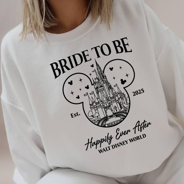 Custom Bride To Be Shirt,  Disney Bachelorette Party Sweatshirt, Minnie Bride Shirt, Team Bride Shirt, Magic Kingdom Shirt, Mickey Shirt