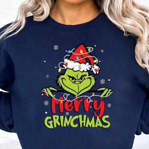 Merry Grinchmas Sweatshirt, Grinch Christmas, Grinch Cindy Lou and Max Shirt, Dog Lover Shirt, Christmas Gifts, Grinch Shirt, Holiday Shirt