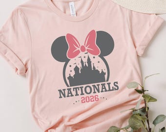Nationals 2026 T-shirt, Mickey Mouse Shirt, Disney Cheerleader Shirt, Cheer Family Shirt, Minnie Mouse Shirt, Mama Shirt, Dad Shirt