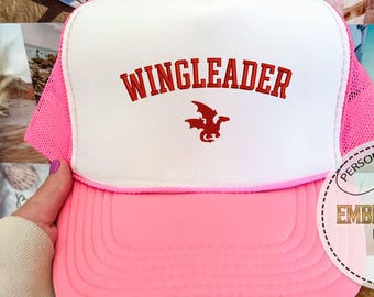 Embroidered Wingleader Cap, Fantasy Book Reader Gift, Bookish Cap, Bookworm Gift, Reading Inspired Gifts, Dragon Cap, Dragon Rider Gift