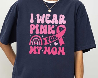 I Wear Pink for Shirt, Custom Family Breast Cancer Shirt, Cancer Awareness Shirt, Pink Ribbon Shirt, Cancer Survivor Tee, Comfort Colors Tee