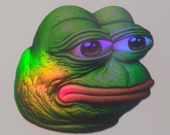 Pepe the Frog Holographic Sticker – Meme Icon Collectible