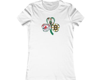ボストンスポーツ トリフェクタ クローバーTシャツ - レディース スリムフィット コットンシャツ