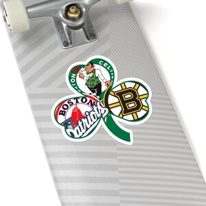 Boston Sports Trifecta Clover Sticker: Patriots, Bruins, Red Sox, Celtics image 2
