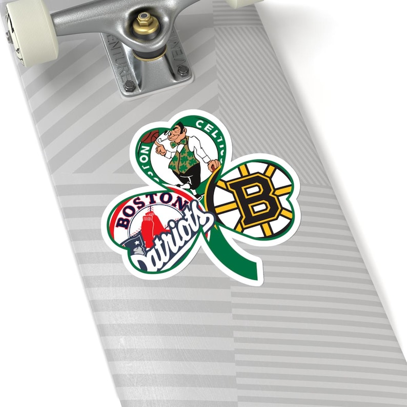 Boston Sports Trifecta Clover Sticker: Patriots, Bruins, Red Sox, Celtics image 2