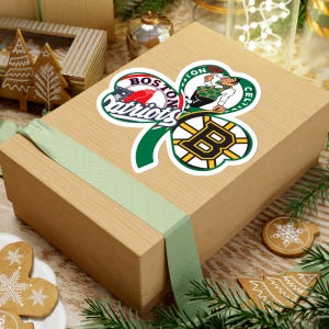 Boston Sports Trifecta Clover Sticker: Patriots, Bruins, Red Sox, Celtics image 8