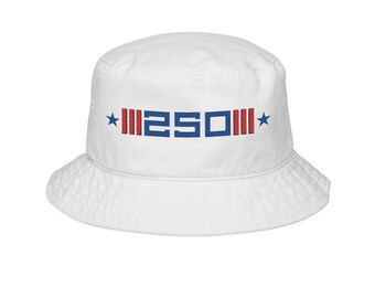 250 Flag Stripe Embroidery Bucket Hat | Patriotic Stars and Bars