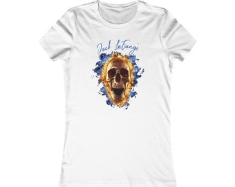 ジャック・ラファングのゴールドスカルレディースフェイバリットTシャツ