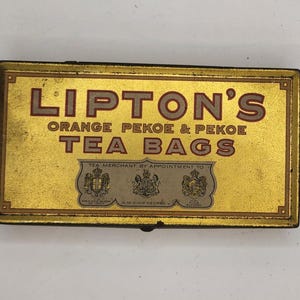 Vintage Lipton Pekoe tea tin Ceylon